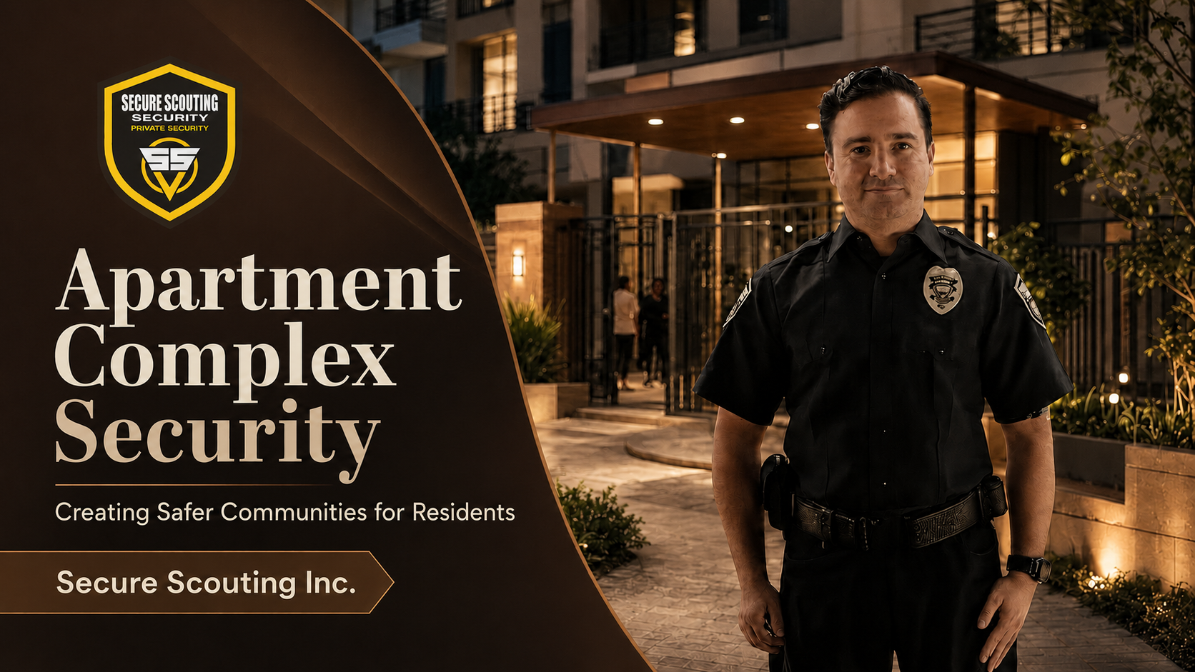 Apartment complex security officer helping create safer communities for residents